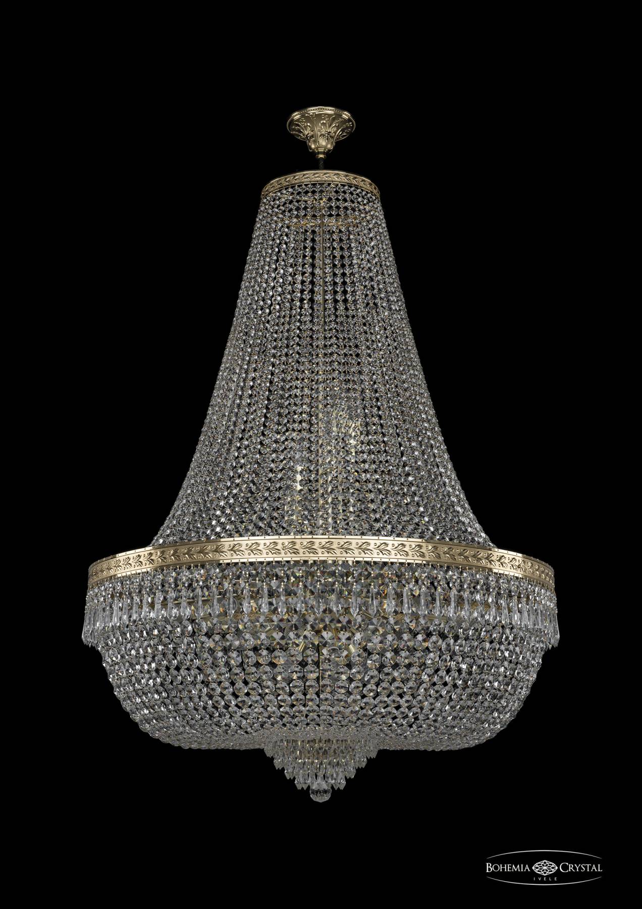 19271/H2/90IV G Потолочная хрустальная люстра Bohemia 1927 19271/H2/90IV G