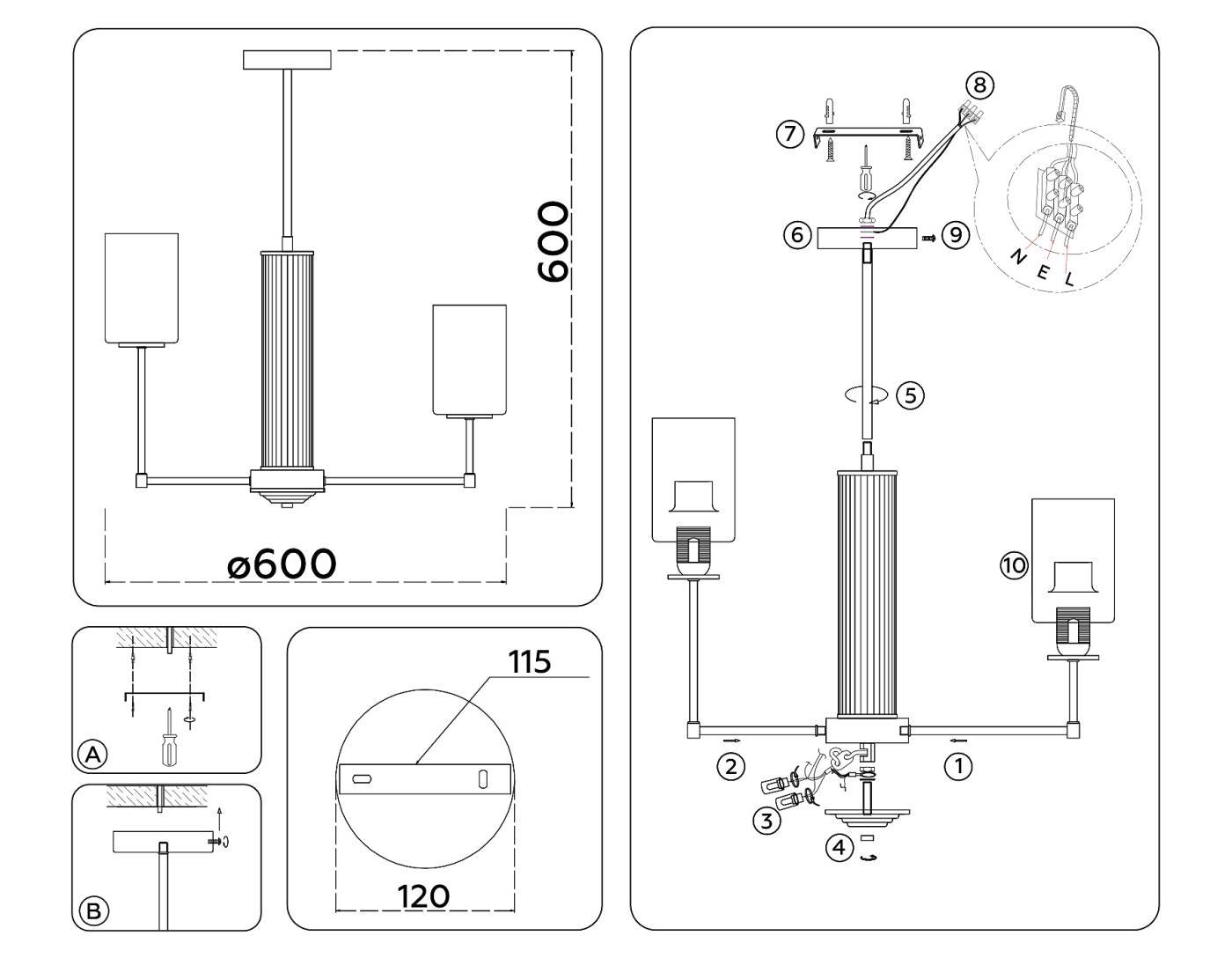 Потолочная люстра Ambrella Modern LH56215