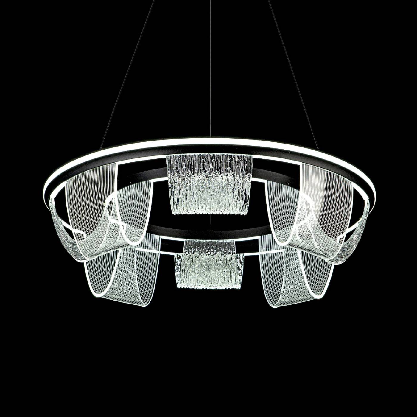 L7706-630 BK Подвесная люстра L LED4U L7706-630 BK