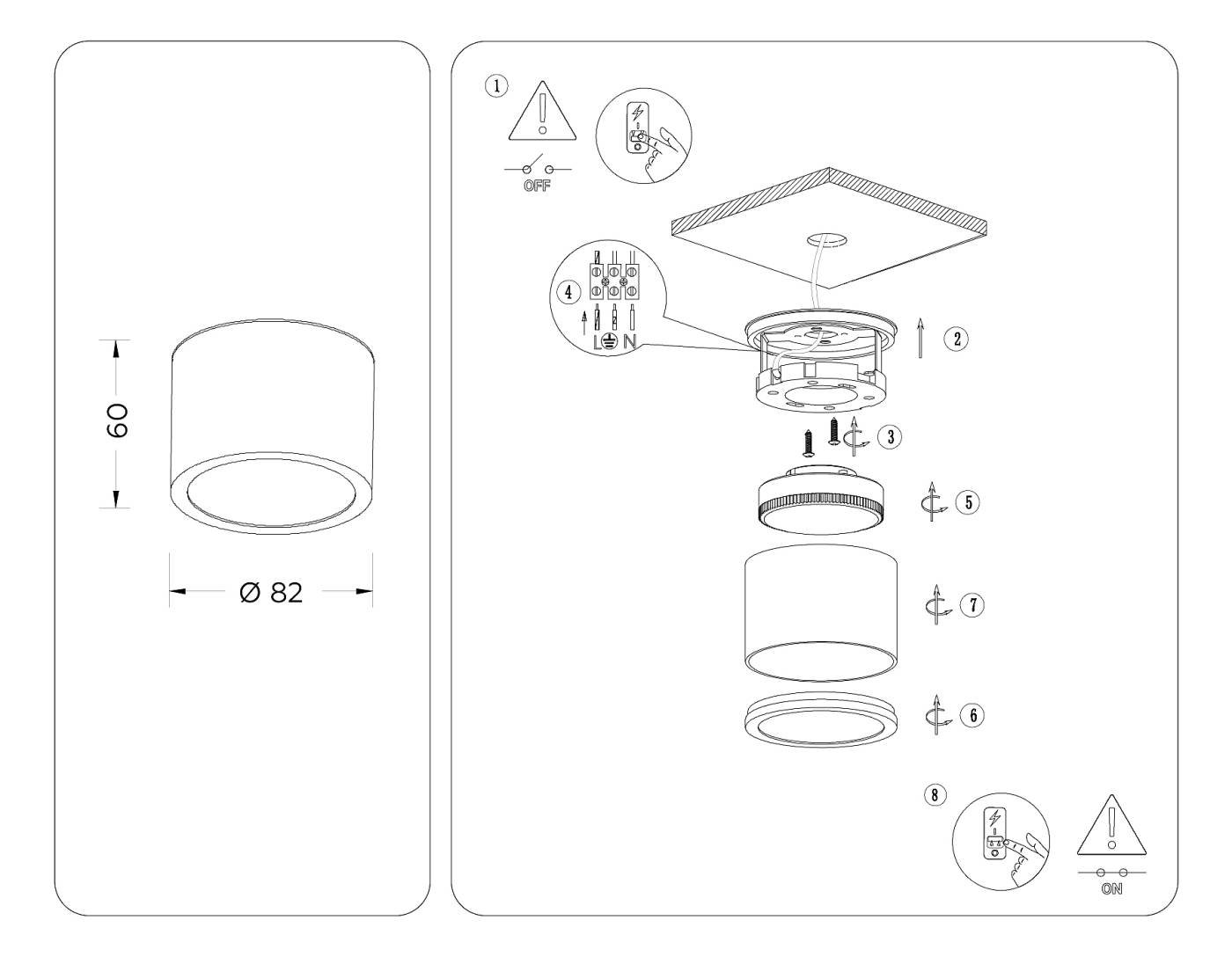 TN6550 Накладной светильник Ambrella IP Protect TN6550