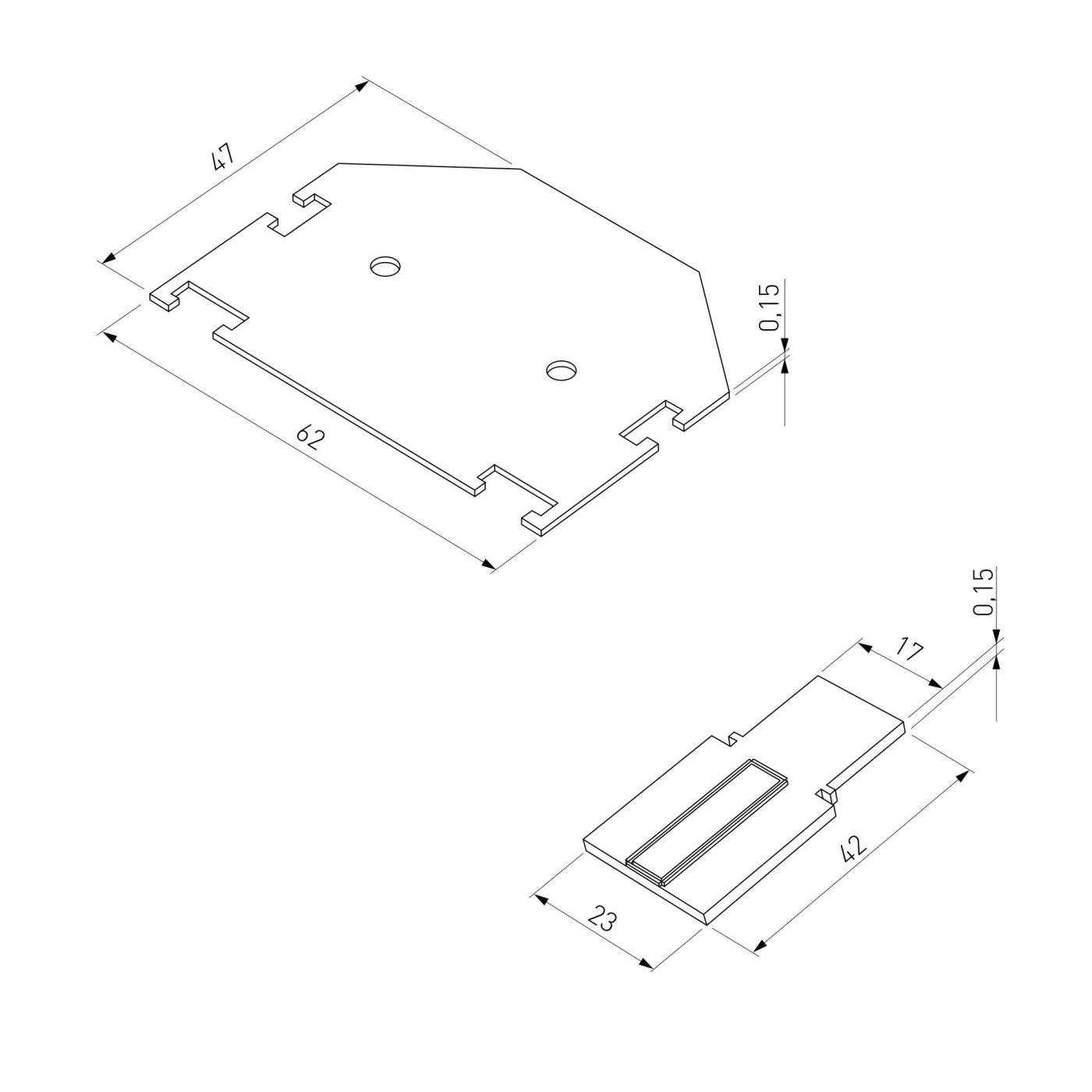 Заглушка Slim Magnetic Elektrostandard Slim Magnetic Комплект заглушек для шинопровода в натяжной потолок: торцевая и внутренняя (черный) 85233/00