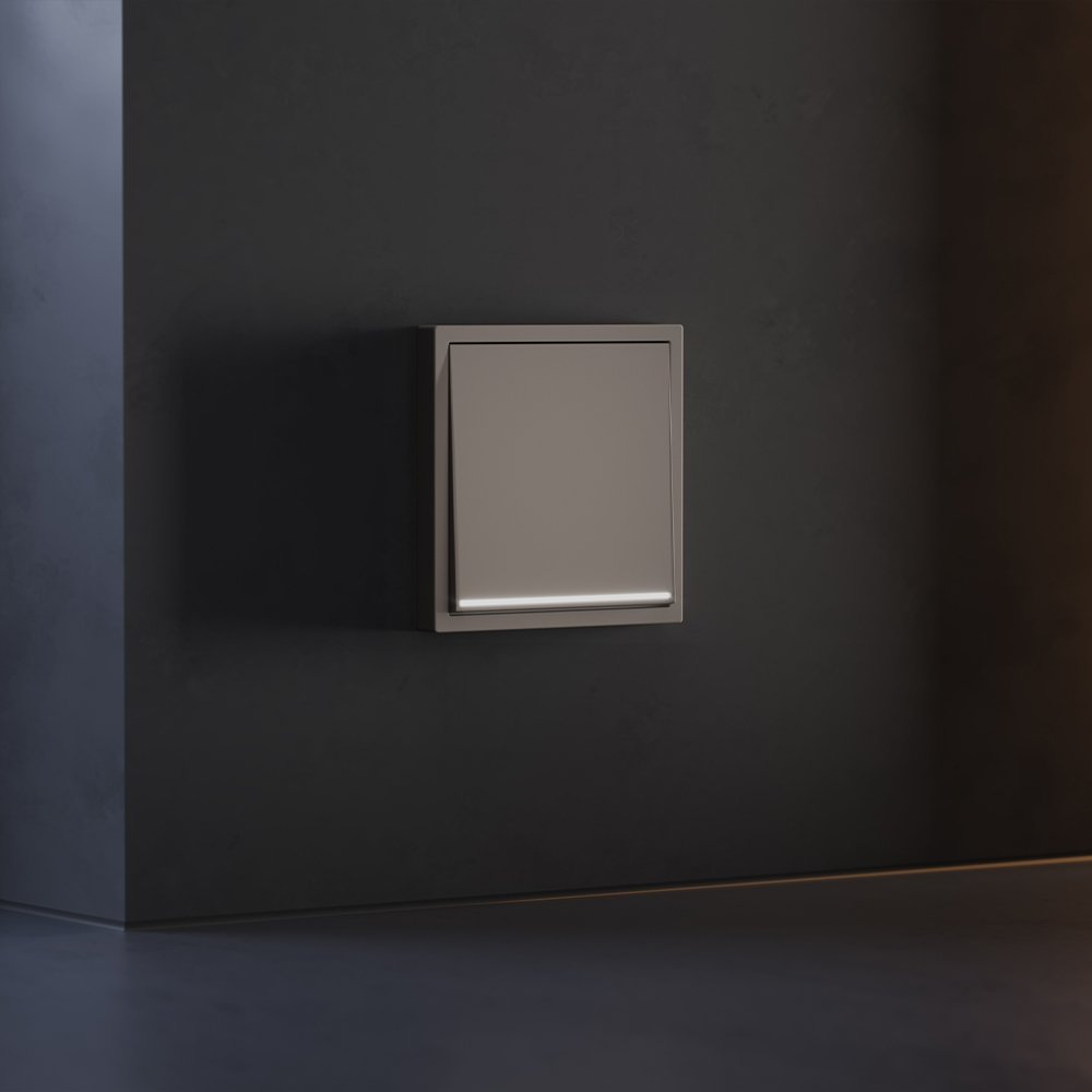 Клавиша для выключателя/переключателя одноклавишного с подсветкой, S70 (капучино)