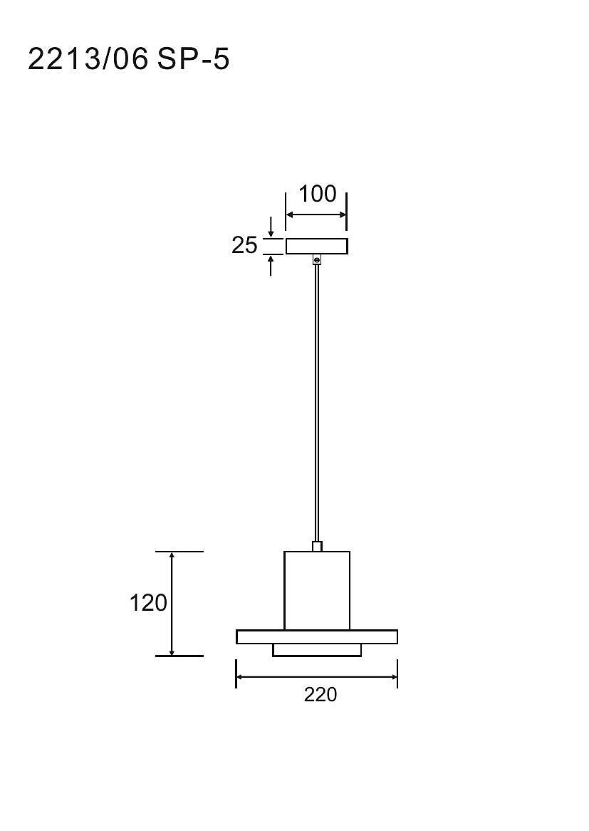 2213/06 SP-5 Светильник подвесной Divinare Cottero 2213/06 SP-5