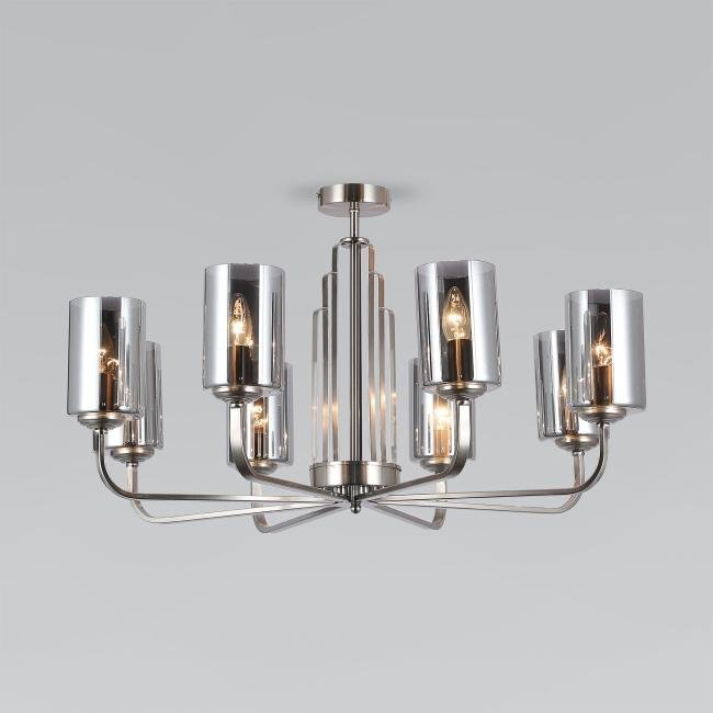 60138/8 сатин-никель Потолочная люстра Eurosvet Defi 60138/8 сатин-никель