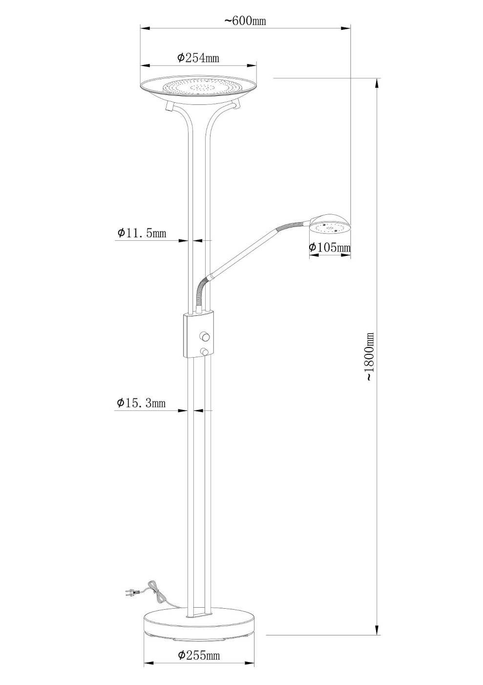 A4329PN-2SS Торшер Arte Lamp Duetto A4329PN-2SS