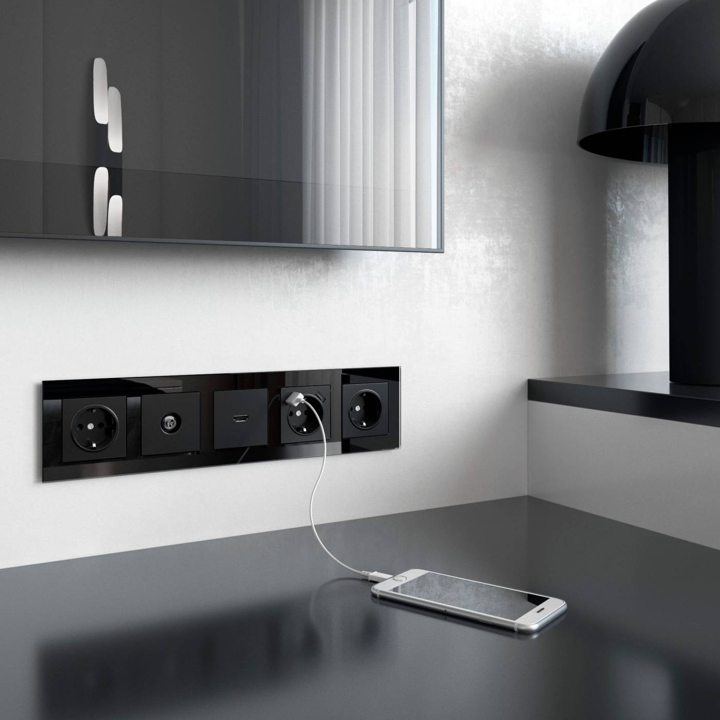 W0051108/ Рамка на 5 постов Favorit (черный,стекло) Рамка Werkel W0051108/ Рамка на 5 постов Favorit (черный,стекло)