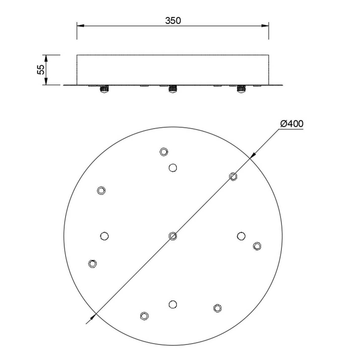 9369 9369 Основание потолочное 8L MODULAR LIGHT FLORONE