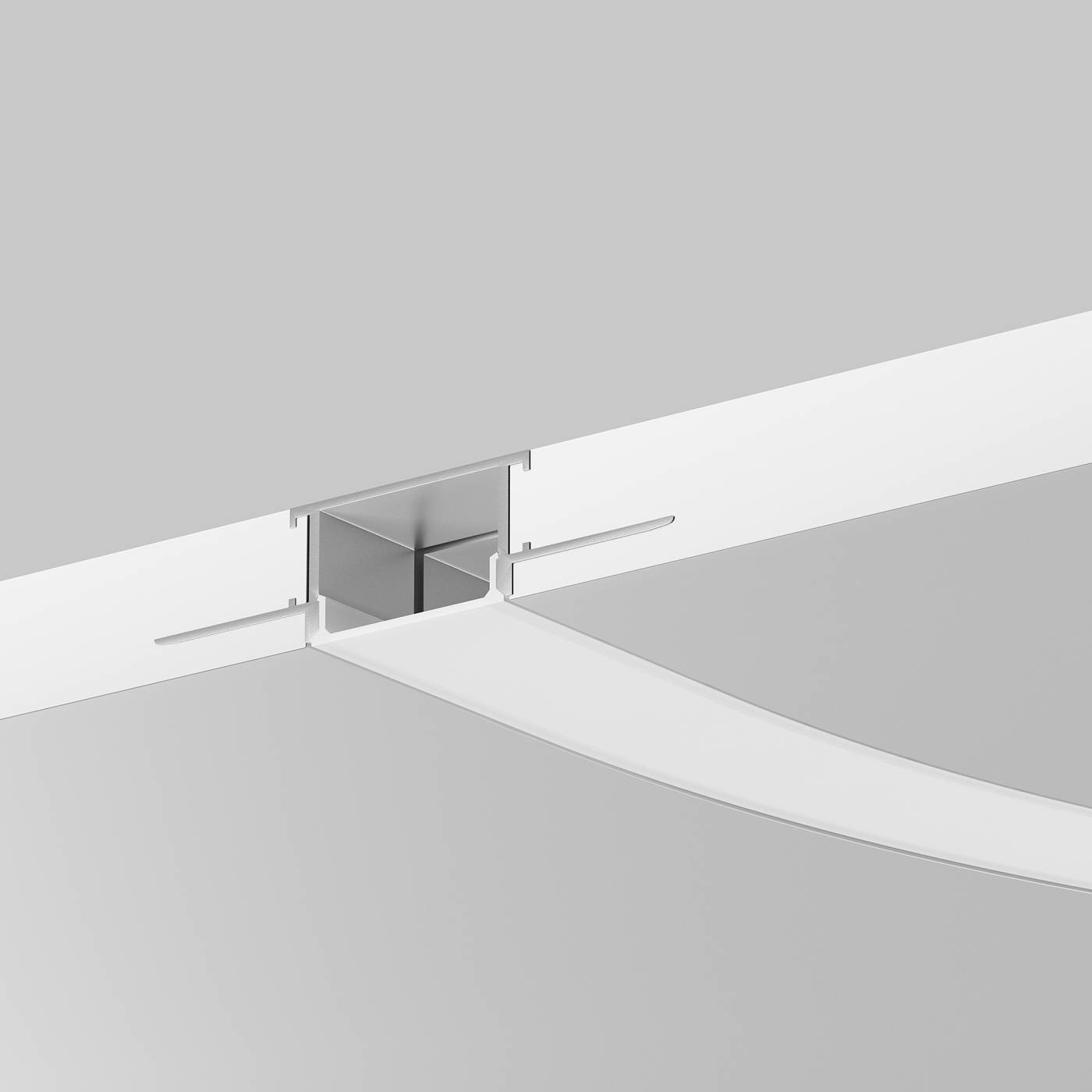 Алюминиевый профиль встраиваемый с боковым изгибом Maytoni Встраиваемый со скрытым фланцем профиль 636003