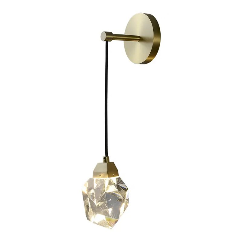 9701W brass Настенное бра Delight Collection Crystal rock II 9701W brass