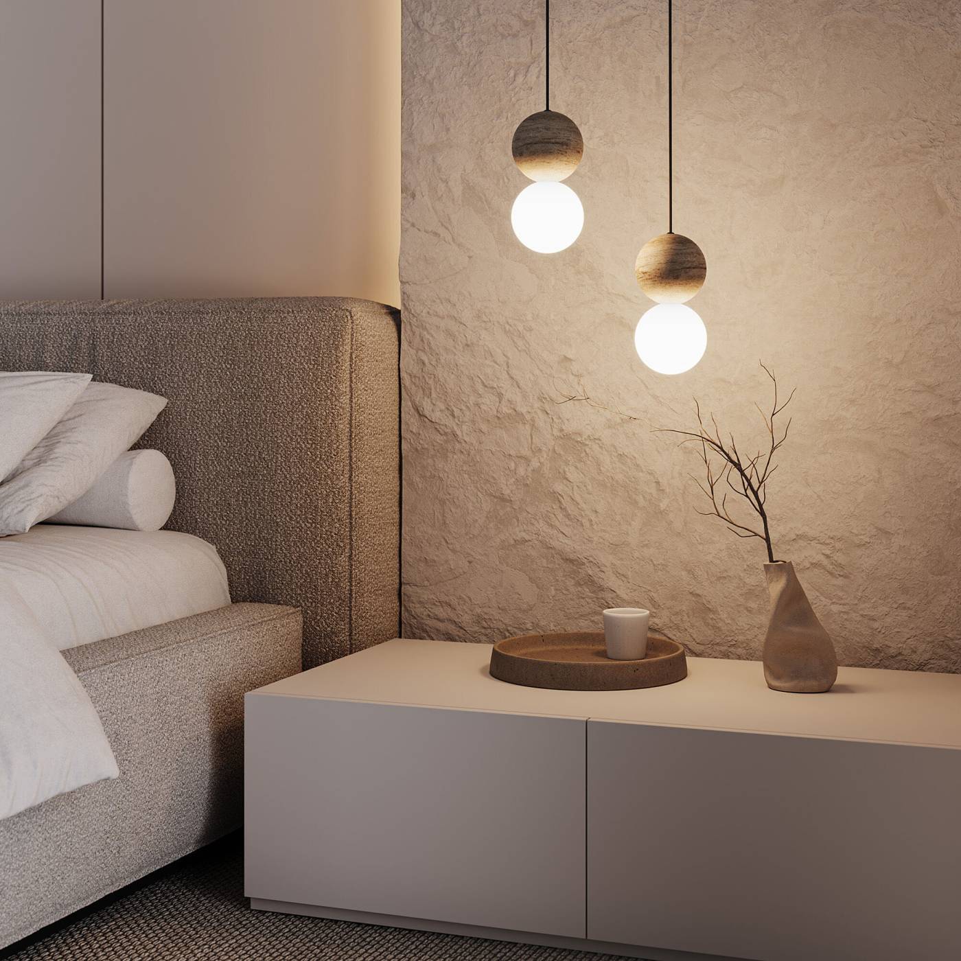 Светильник подвесной Eurosvet Stone 304051 травертин