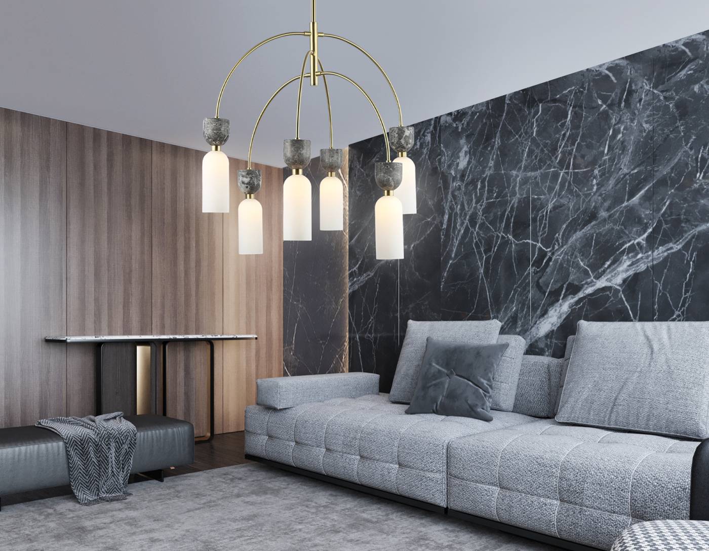Люстра на штанге Ceramo Modern Ambrella LH53333