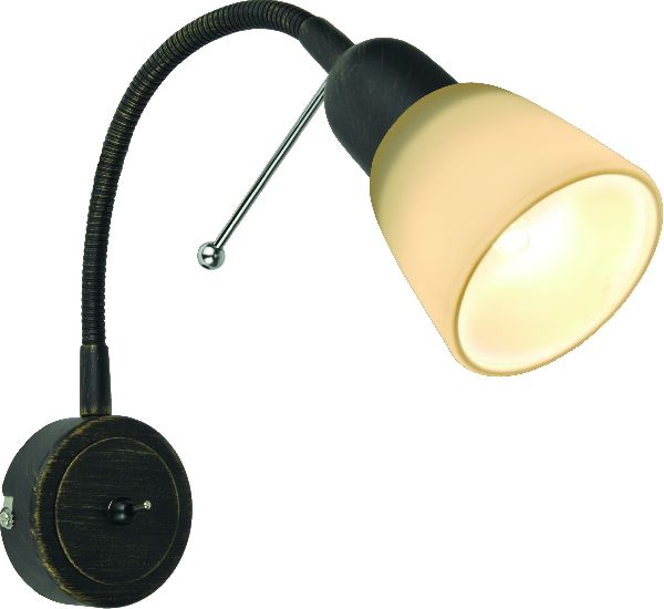 Настенное бра с выключателем Arte Lamp Lettura A7009AP-1BR