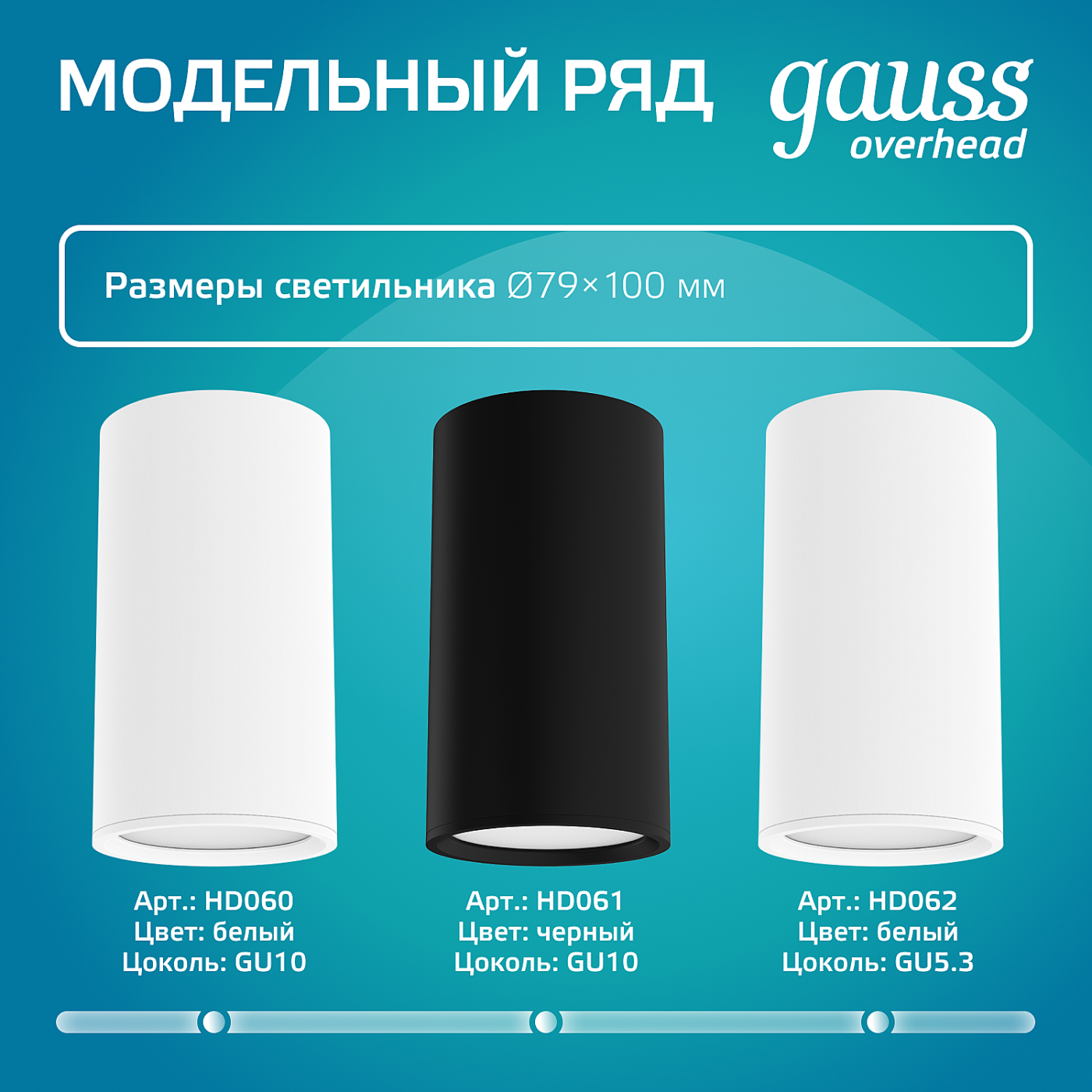 Накладной светильник Gauss HD063