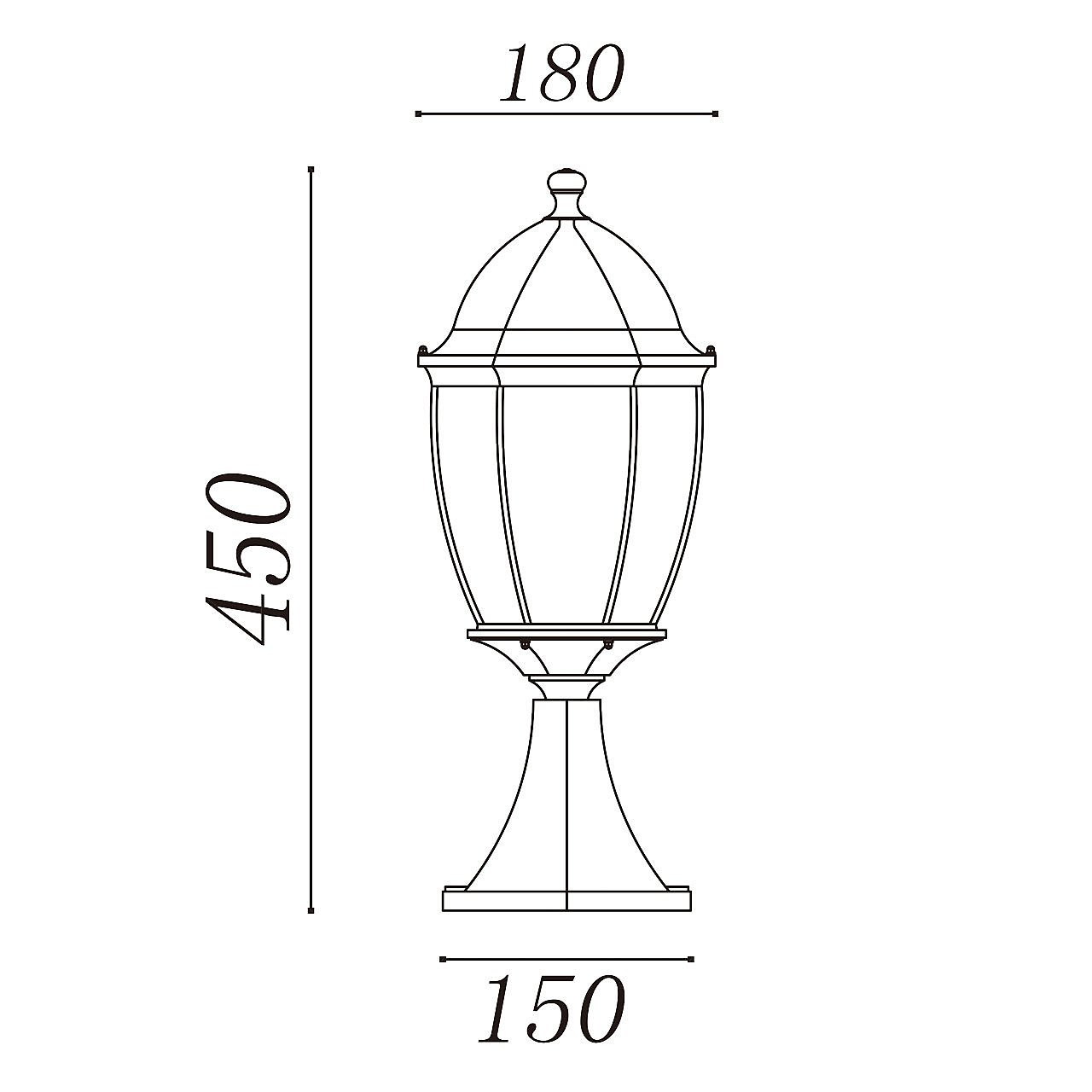 Уличный наземный светильник De Markt Фабур 804040301