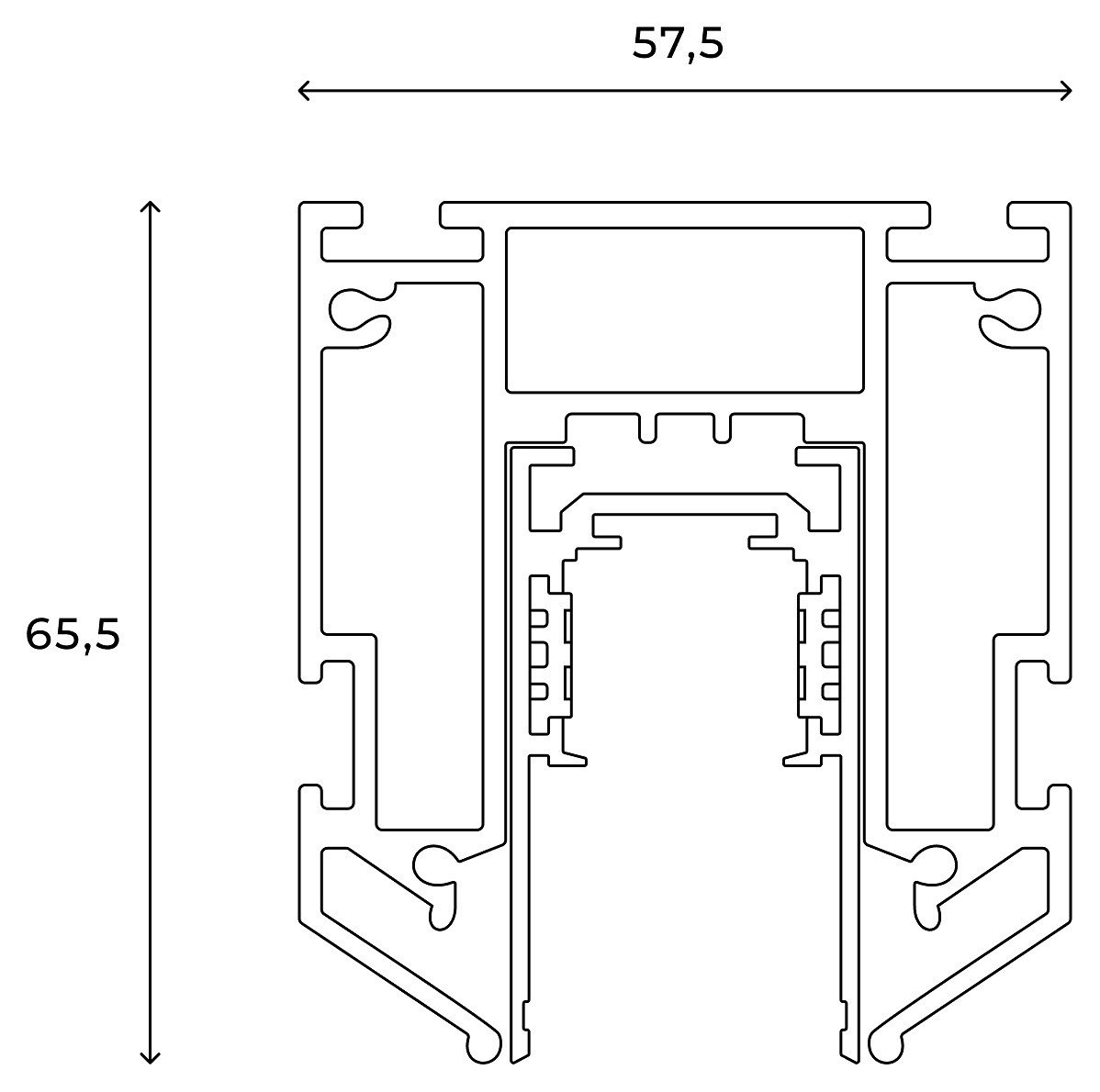 Шинопровод под натяжной потолок-1м,Hesby Lighting ElDeko HSBL_0072_1