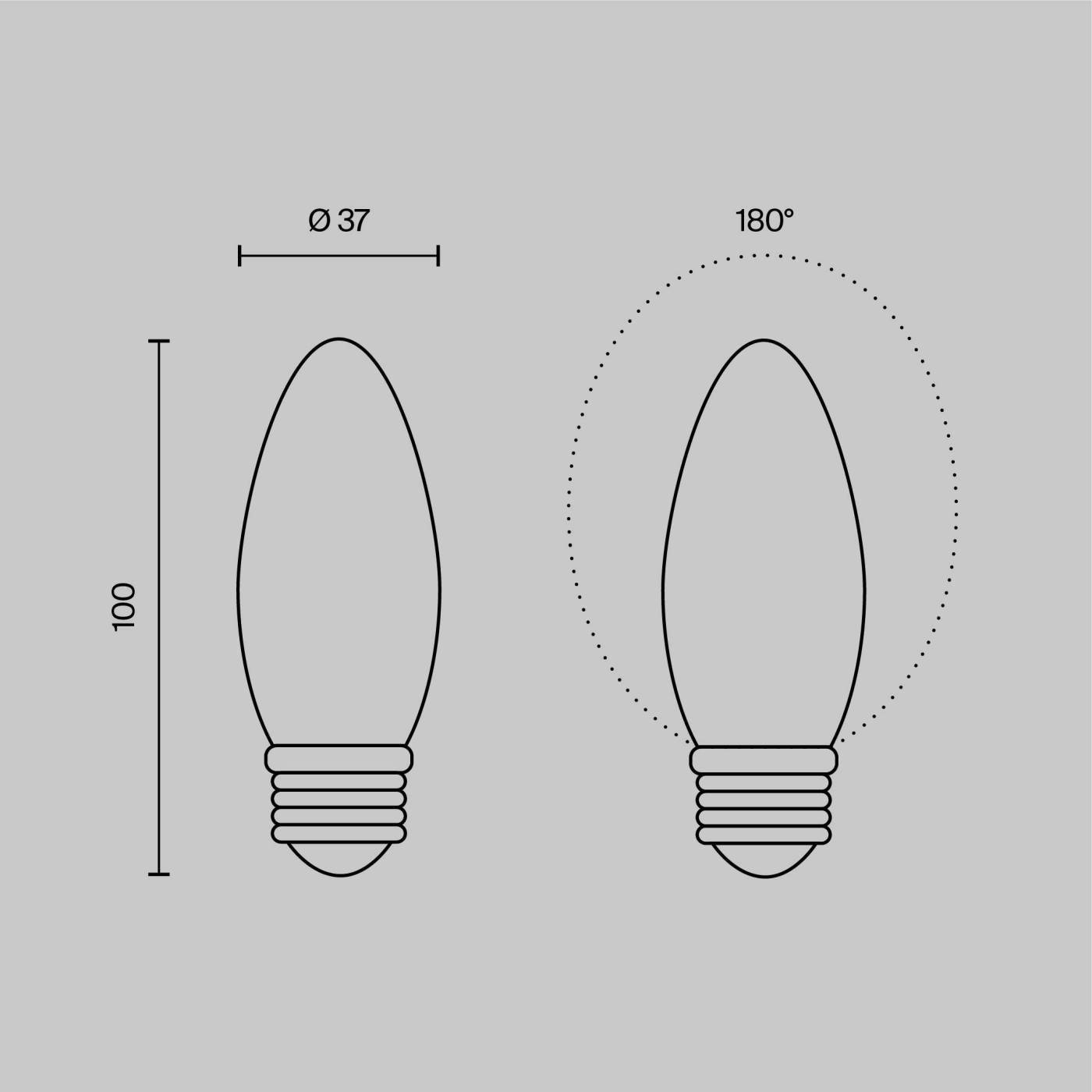 3267 Светодиодная лампочка Candle 5W Voltega 3267