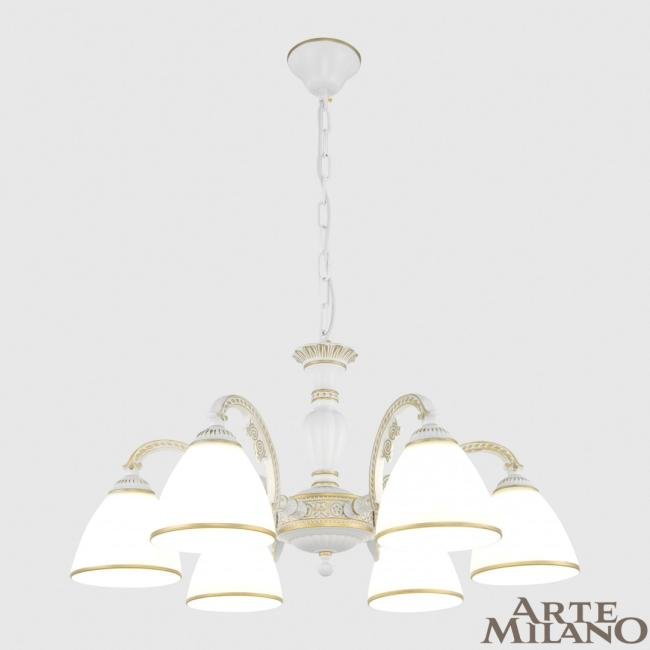 340837/6 WT+G Подвесная люстра Arte Milano Am340837 340837/6 WT+G