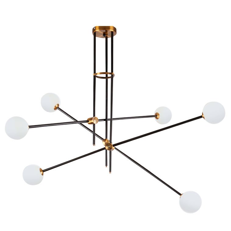 9389P/6 black/gold Потолочная люстра Delight Collection Bistro Globe 9389P/6 black/gold