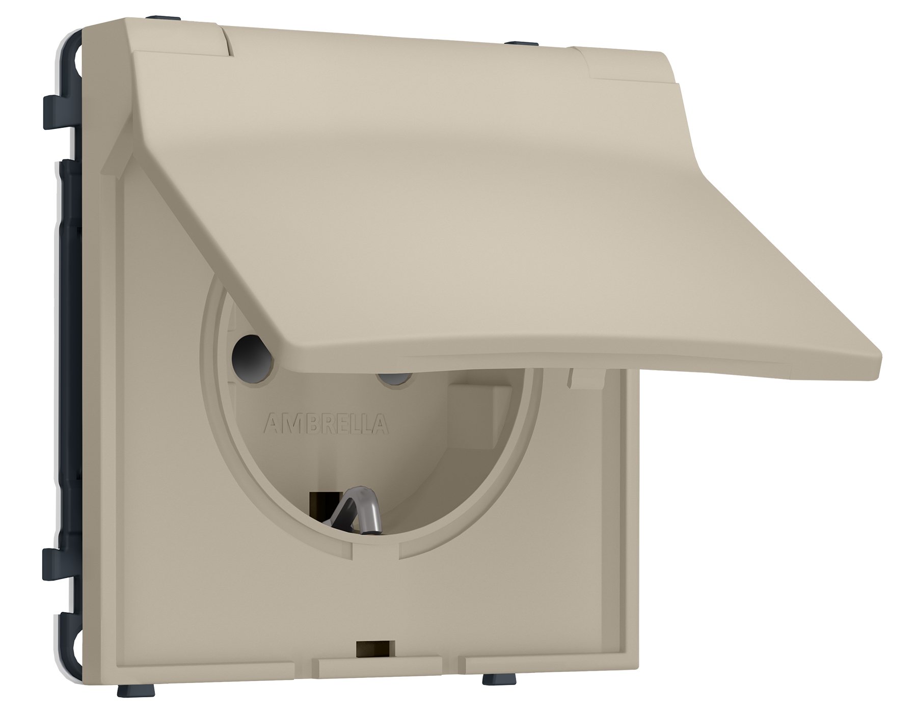 MS348010 MS348010 Комплект механизма электрической розетки SIGMA Кашемир 50Hz 2P+E с/з с/ш и крышкой IP44 16A-250V QUANT PRO (SP3480, PR141)