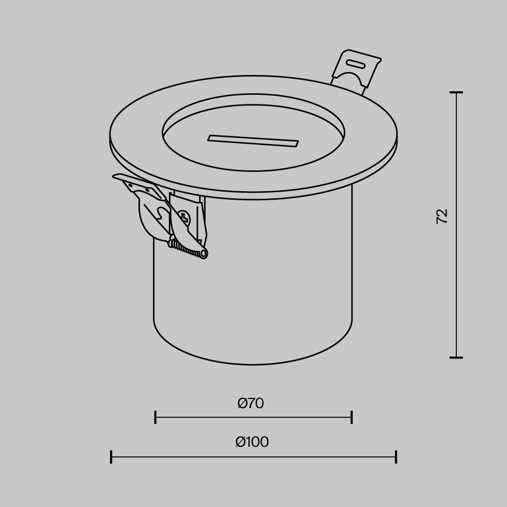 TRA130RSC-2B Потолочная чаша Parity встраиваемая с коннектором питания Maytoni Pendant system Parity TRA130RSC-2B