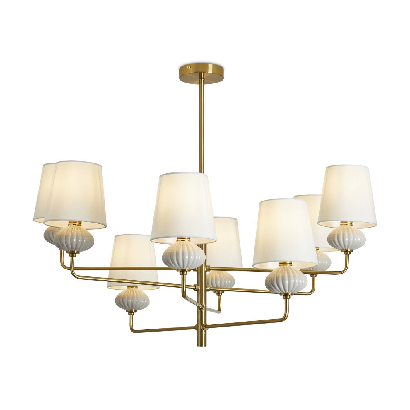 FR2029PL-08BS Люстра на штанге Freya Ceramics FR2029PL-08BS