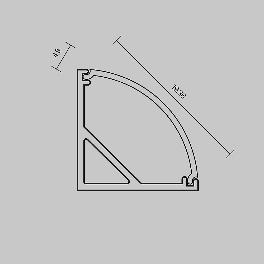 642027 Экран для профиля Maytoni Накладной профиль 642027