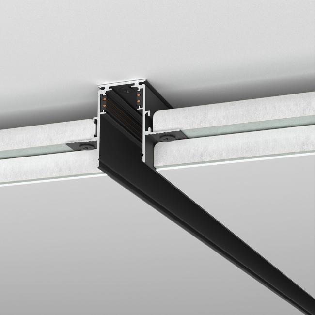 Шинопровод Elektrostandard Slim Magnetic Slim Magnetic Шинопровод встраиваемый под ГКЛ 12,5мм (черный) (2м) 85207/00