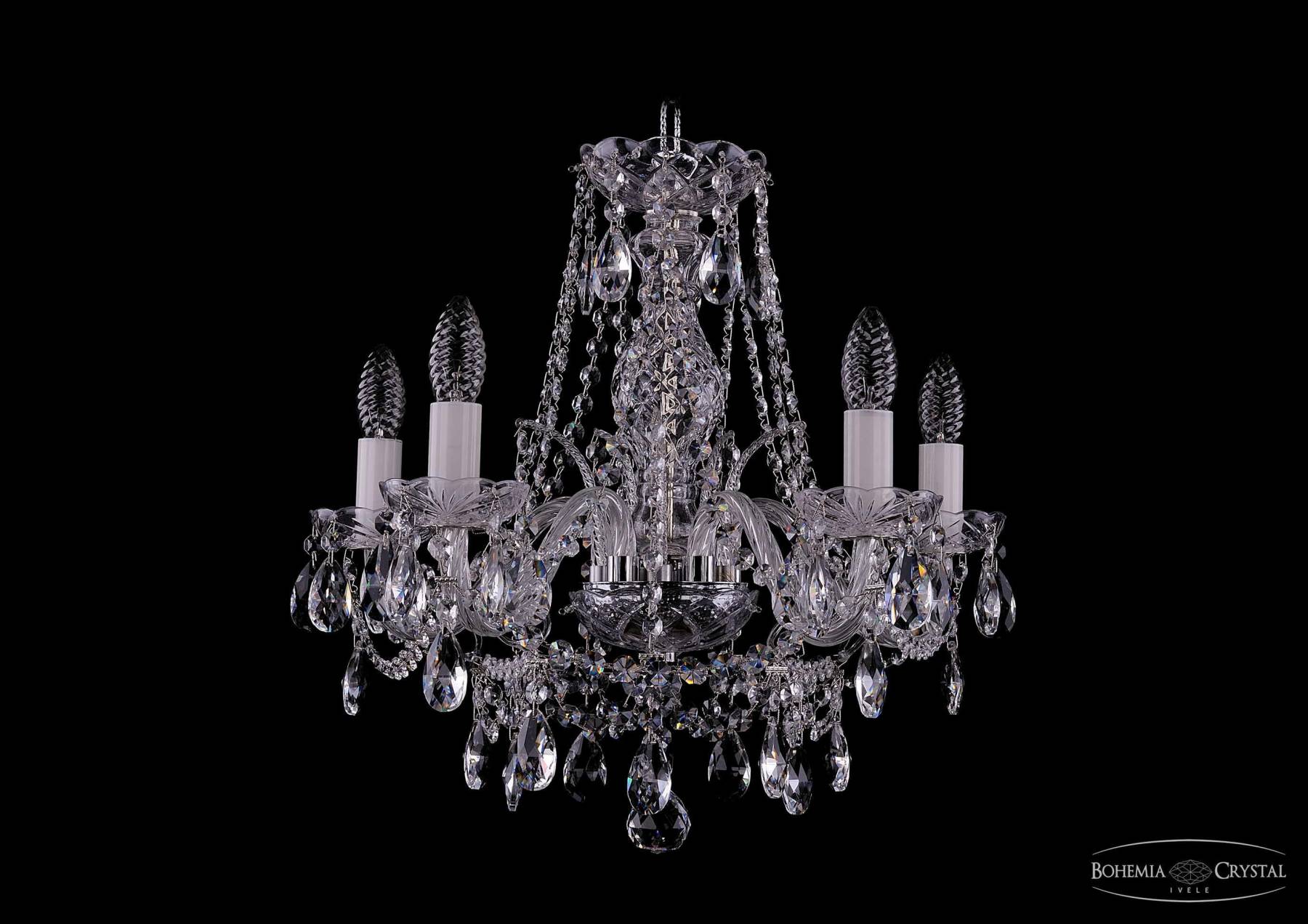 1411/5/160 Ni Подвесная хрустальная люстра 1411 Bohemia 1411/5/160 Ni