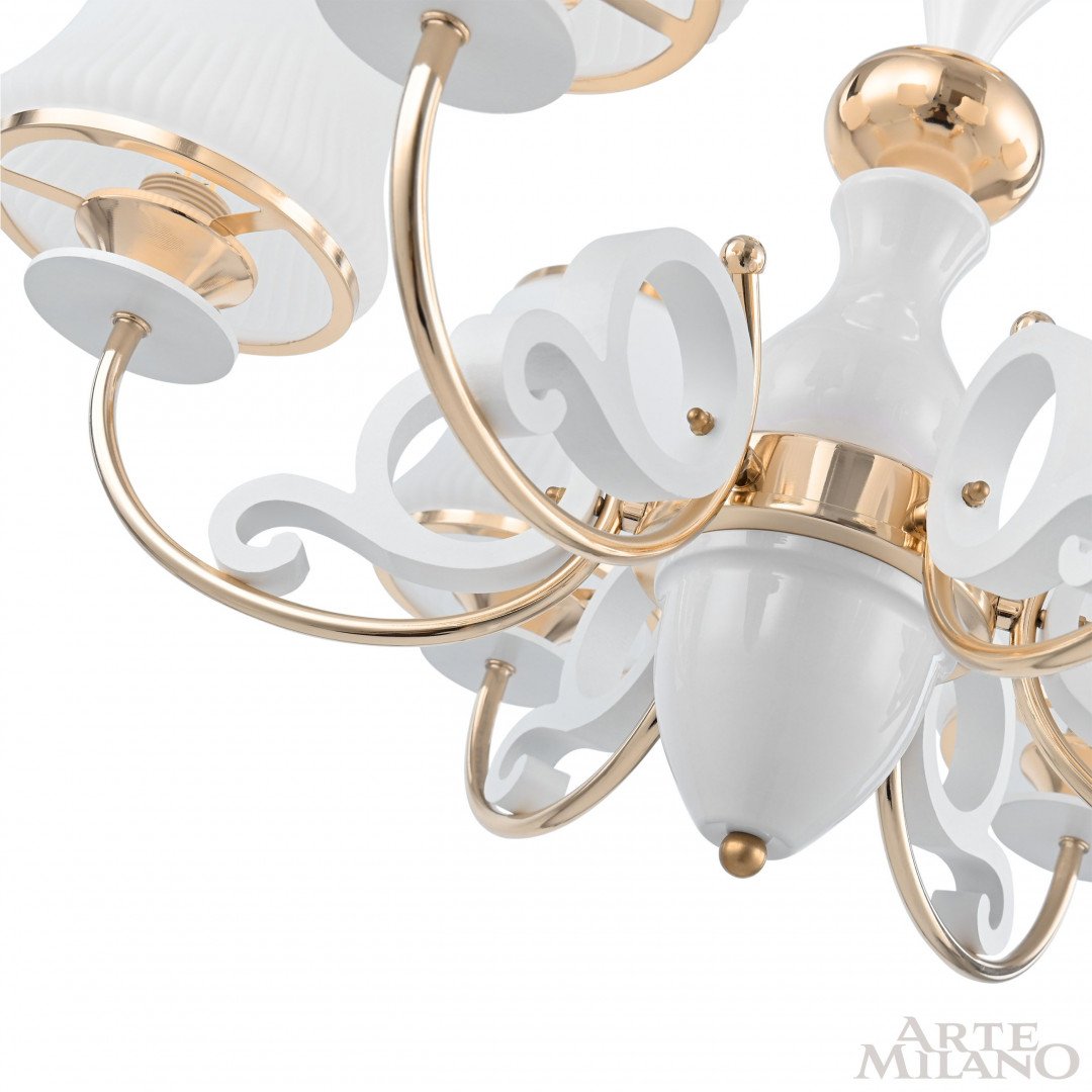 301097/6 Wh/Gd Подвесная люстра Arte Milano Florentia-1097 301097/6 Wh/Gd