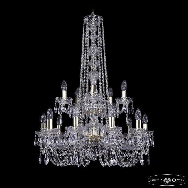 1402/10+5/240/h-90/2d G Подвесная хрустальная люстра 1402 Bohemia 1402/10+5/240/h-90/2d G