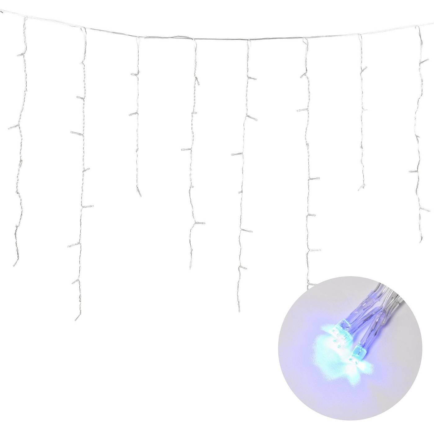 Бахрома светодиодная со статическим свечением, 6м Uniel ULD-B6007-200/STK BLUE IP44