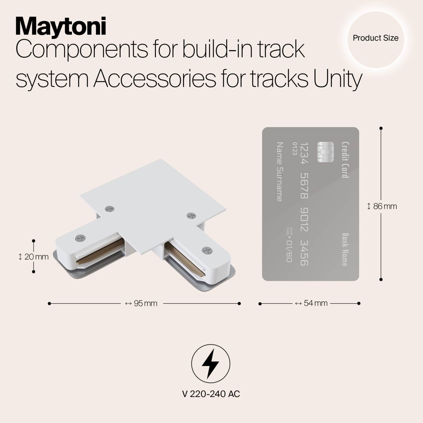 TRA002CL-11W Коннектор L-образный Maytoni Accessories for tracks TRA002CL-11W