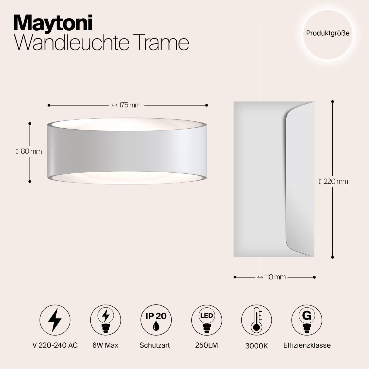 Настенное бра Maytoni Trame C806WL-L5W
