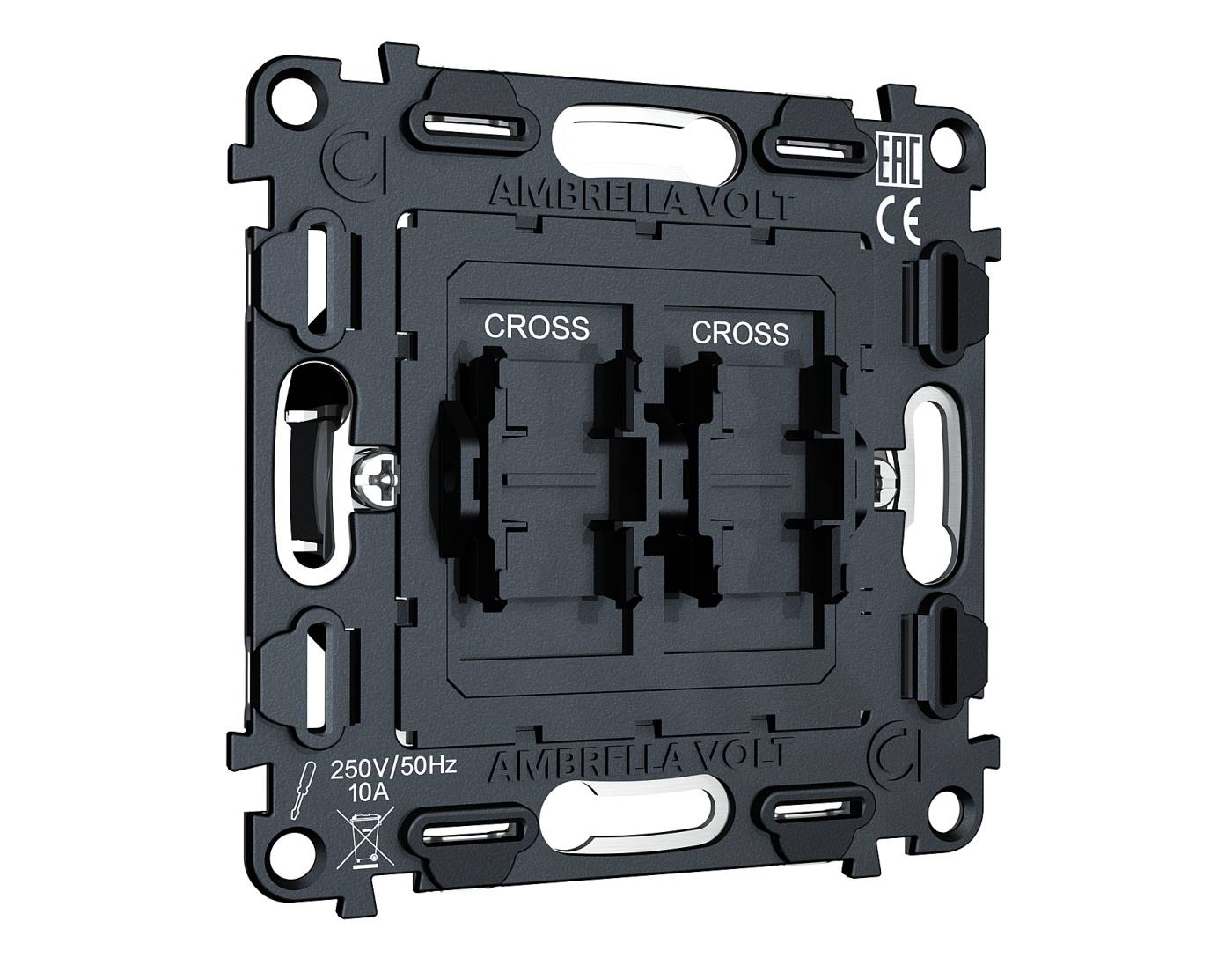 Механизм 2-клавишного перекрестного выключателя Ambrella Volt QUANT VM125