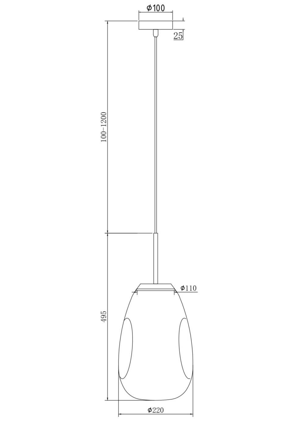 Светильник подвесной Maytoni Mabell P013PL-01G