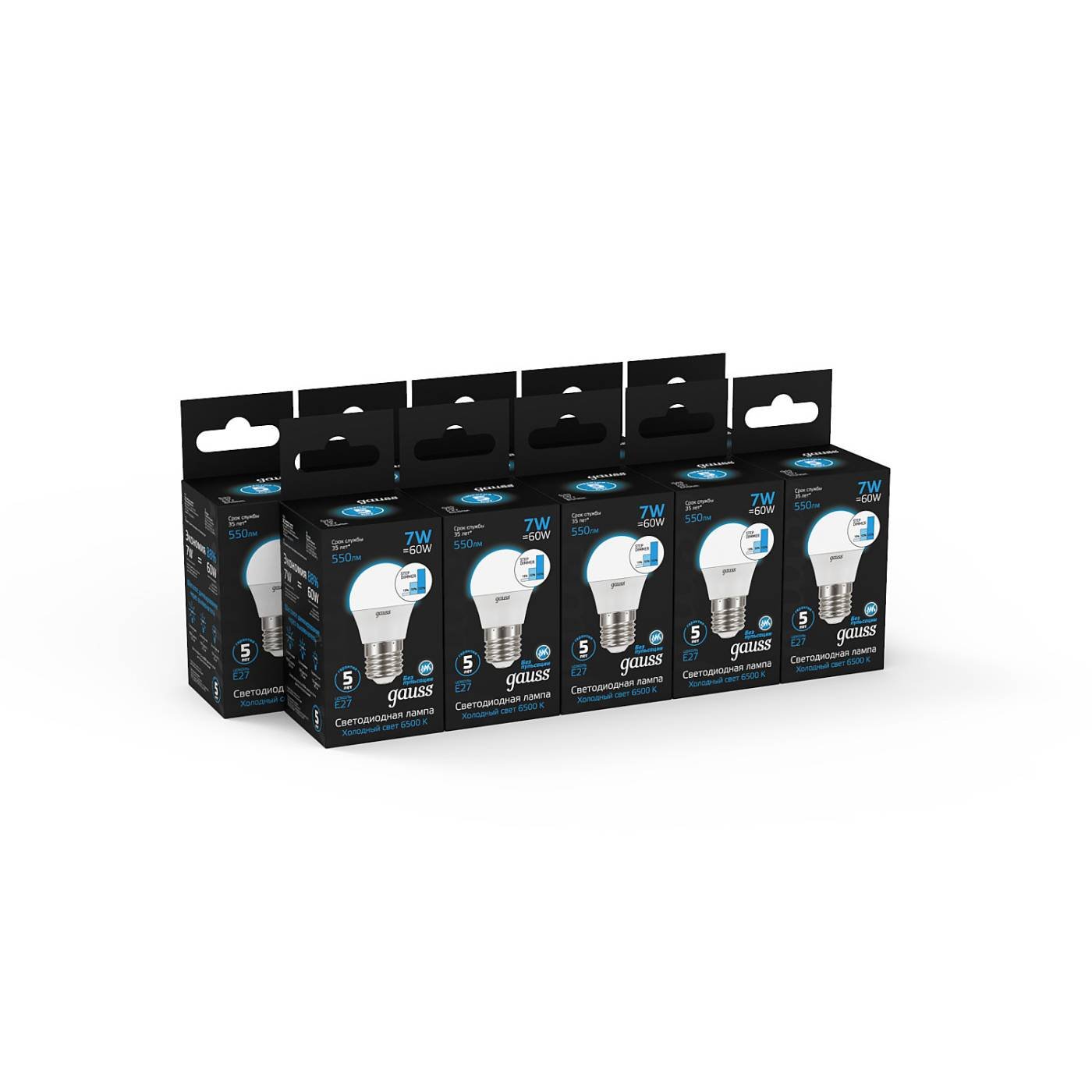 Светодиодная лампа Gauss Step dimmable 105102307-S