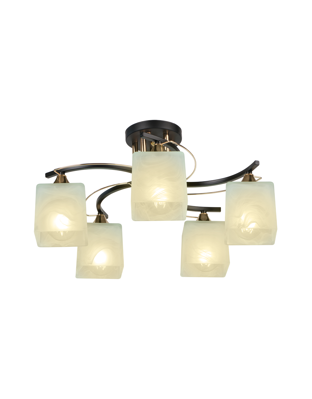 Потолочная люстра Мелодия Света Cube P5535-5 BK+GD 000029941