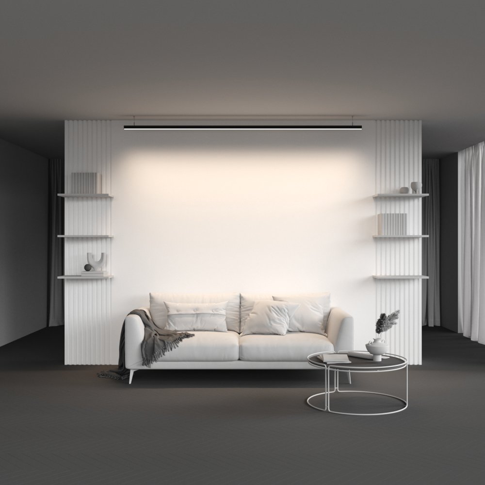 Радиусный профиль 35x35 линейный черный 2.5м Maytoni Радиусный профиль ALM-3535R-B-D-2.5M