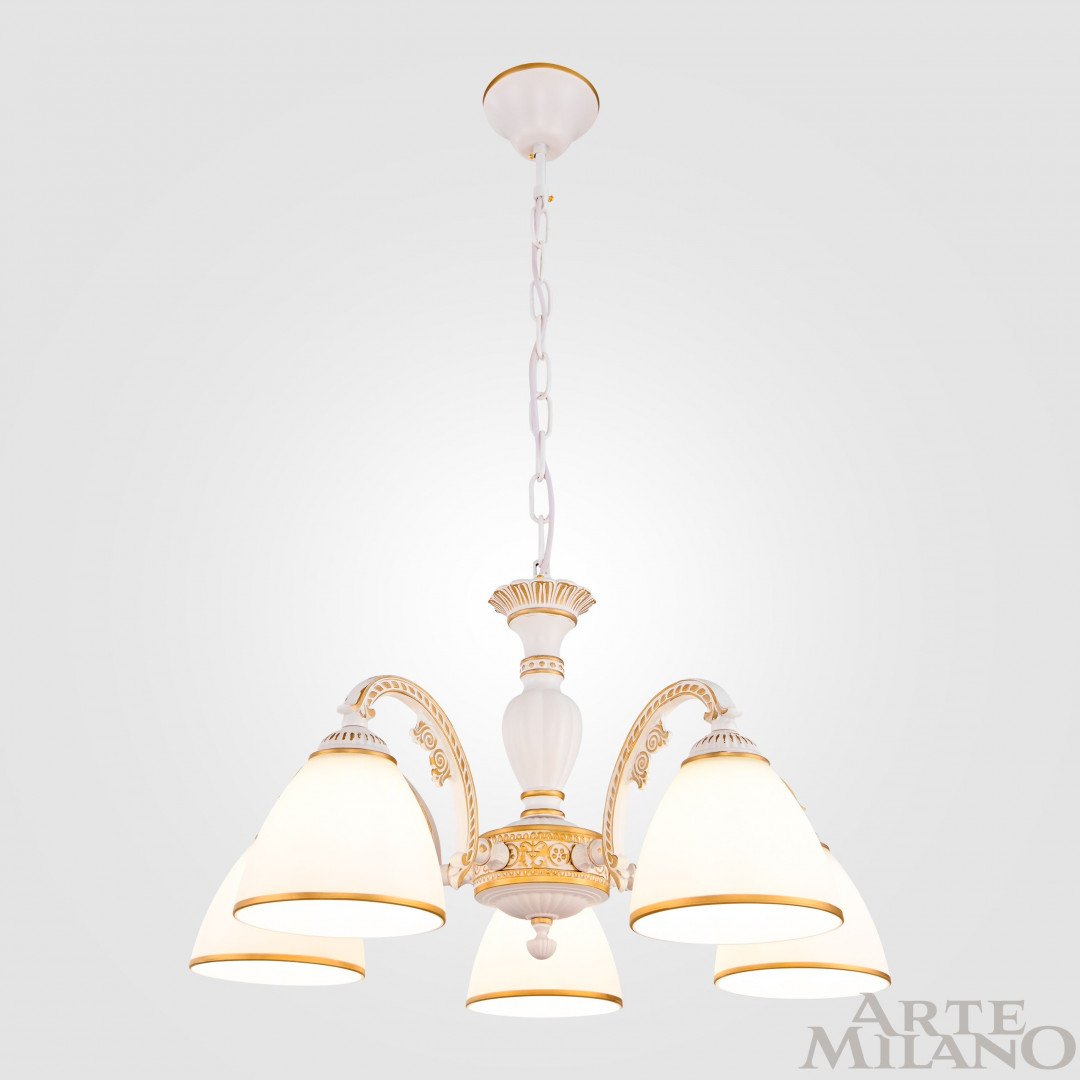 340837/5 WT+G Подвесная люстра Arte Milano Am340837 340837/5 WT+G