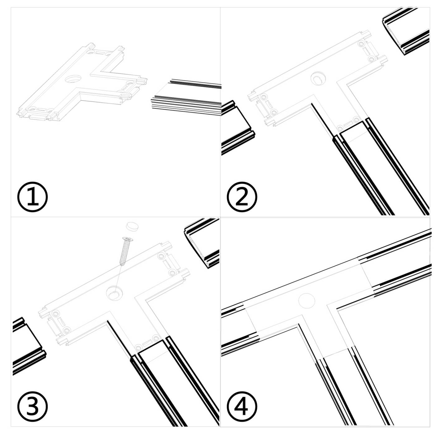 RL 06104 T-connector BK Коннектор Reluce RL 06104 T-connector BK