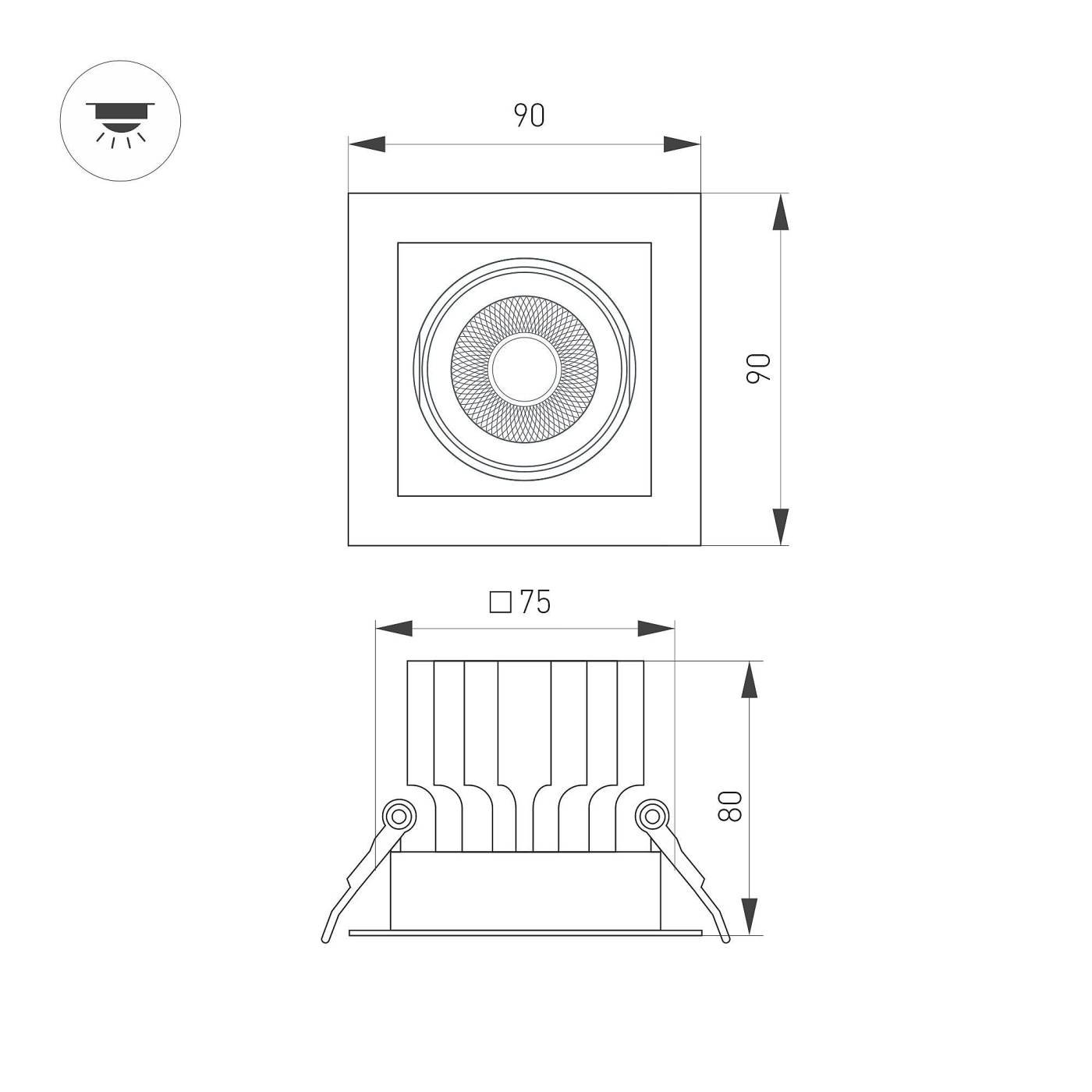 Встраиваемый светильник Arlight Vortex 057915