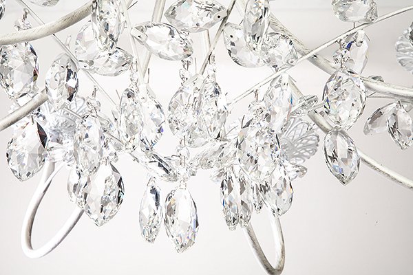 Подвесная люстра Eurosvet Александрия 60057/8 белый с серебром