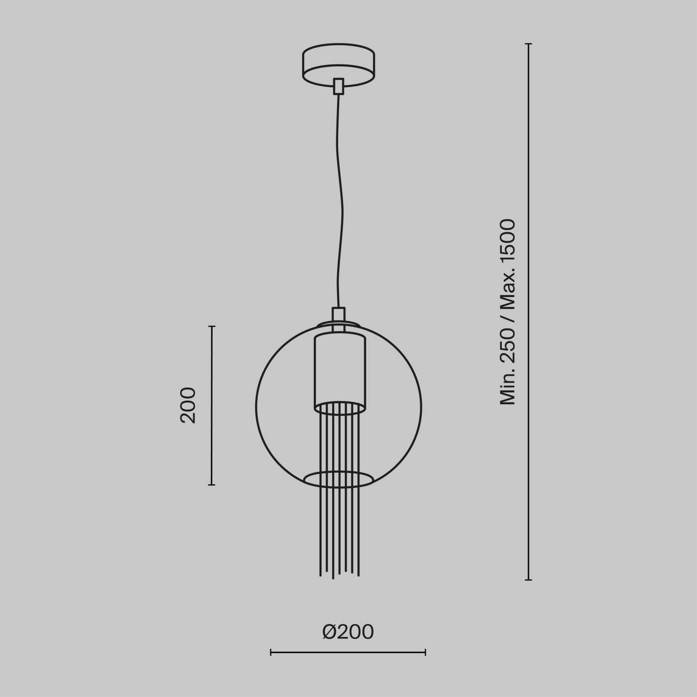 Светильник подвесной Maytoni Flusso P095PL-01BZ