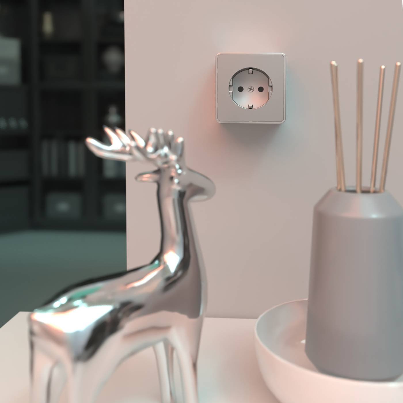 Розетка Werkel W5071006/ Розетка с заземлением Gallant (серебряный)