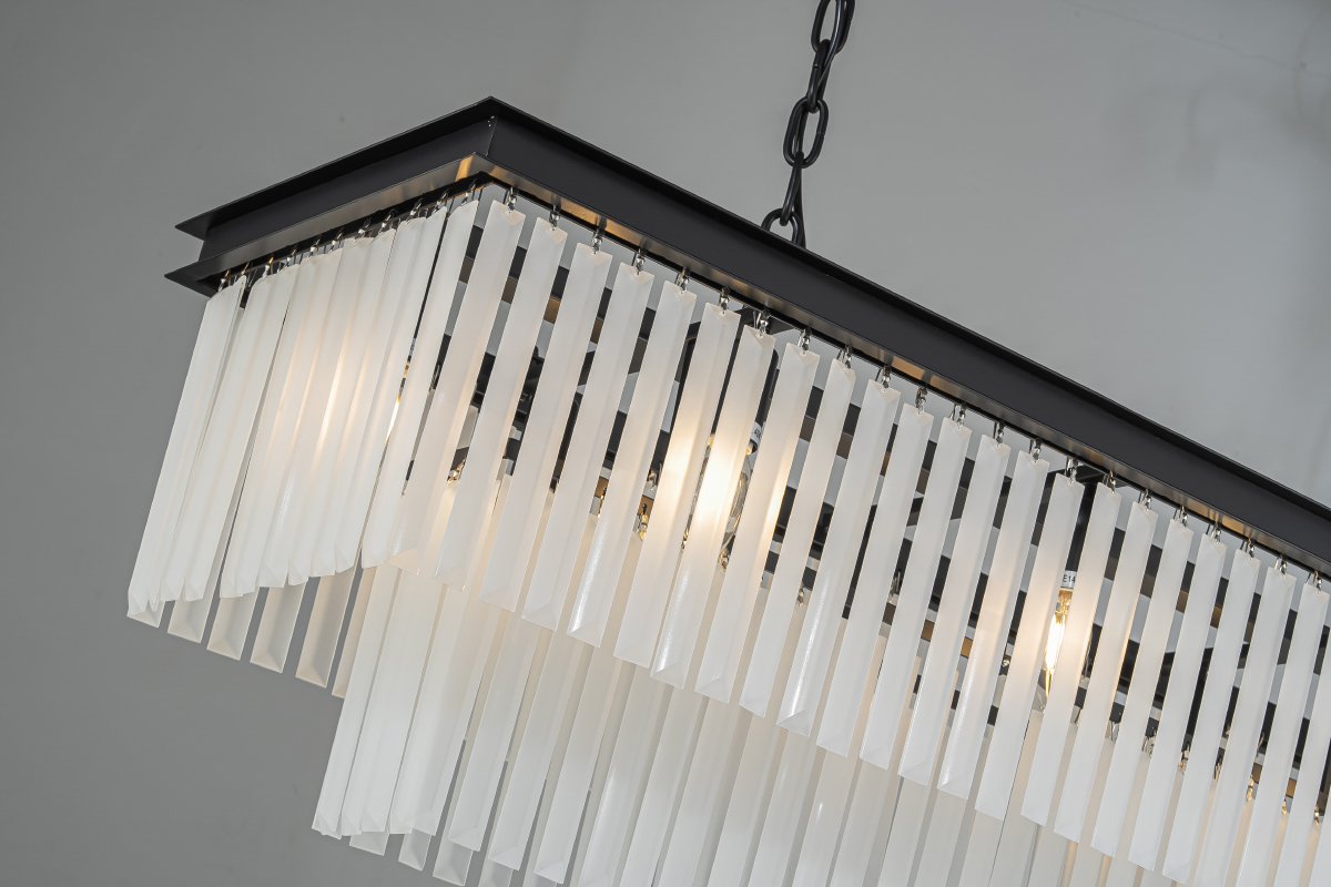 KR0387P-12C/P black/frost Подвесная люстра Delight Collection 1920s Odeon KR0387P-12C/P black/frost