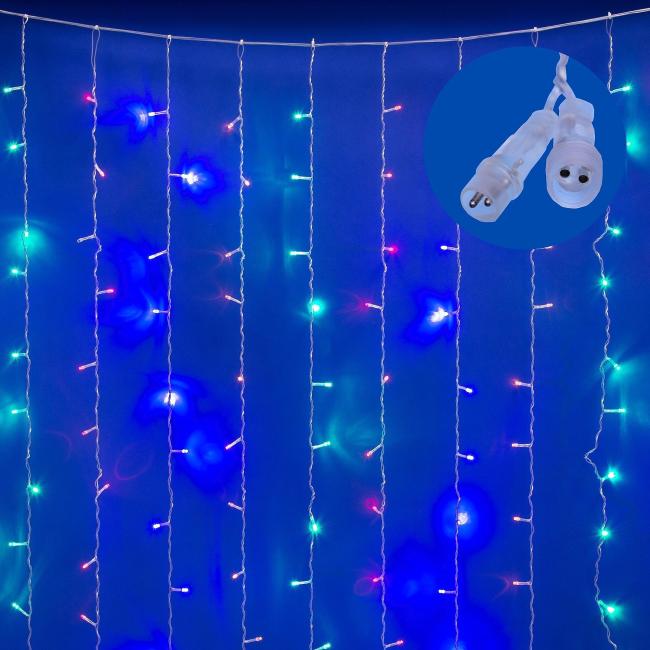 Занавес светодиодный с эффектом мерцания, 3х2м Uniel ULD-C3020-264/TTK MULTI IP44