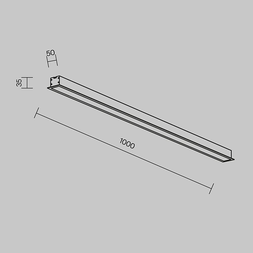 Встраиваемый светильник Maytoni Встраиваемые линейные светильники LL313004