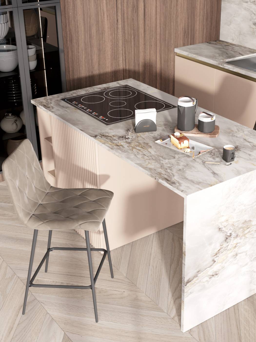 Полубарный стул Stool Group AV 443PB-Cst-9005(PP)