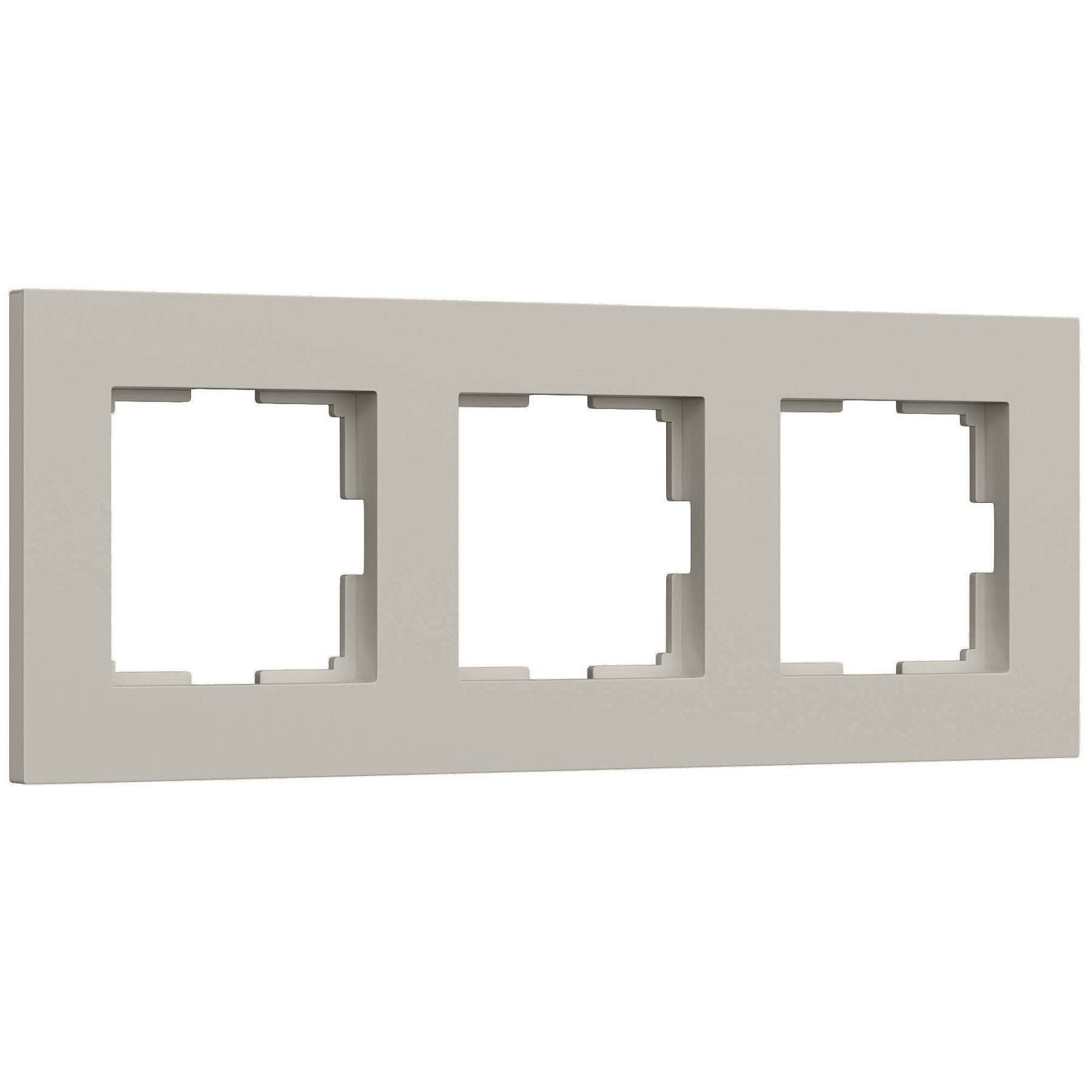 W0032917/ Рамка на 3 поста Slab (дымчатый софт) Рамка Werkel W0032917/ Рамка на 3 поста Slab (дымчатый софт)
