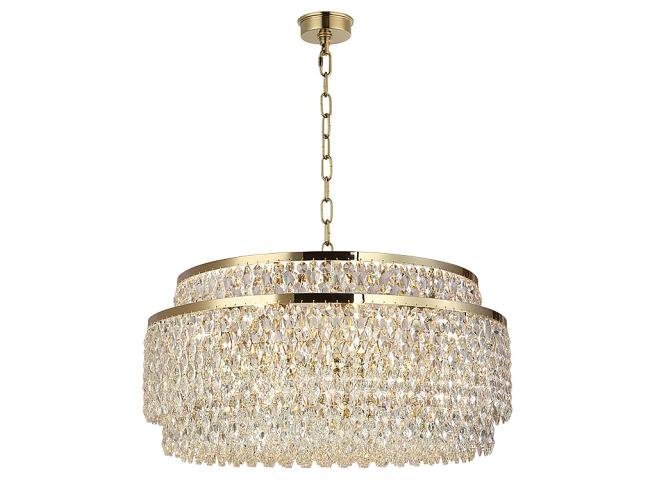 Подвесная люстра Newport Tiffany 8530/80 C gold polished